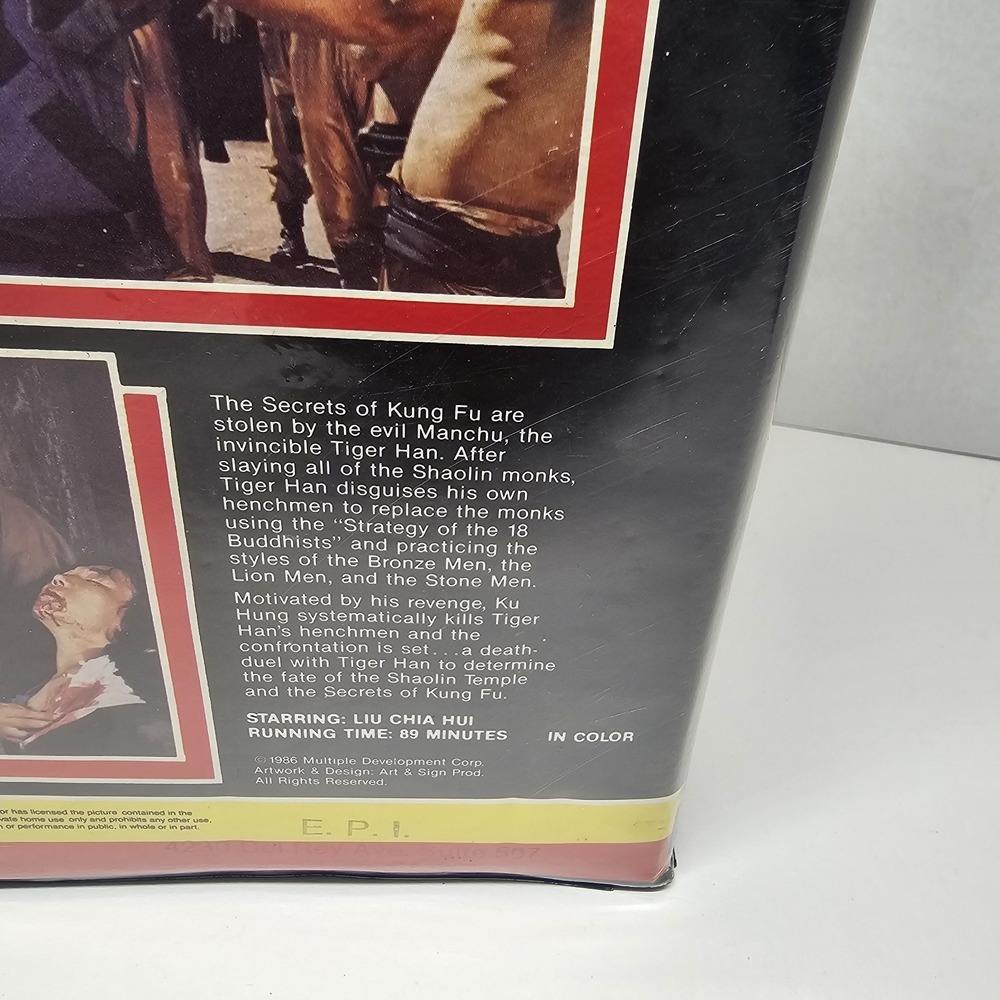 Fury in Shaolin Temple VHS starring Liu Chia Hui. Kung Fu - Picture 3 of 5